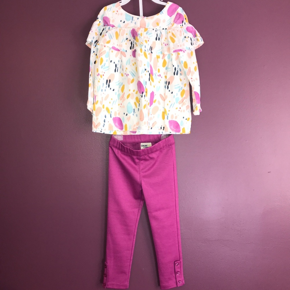 👋🏼 Going to Goodwill- NWOT Genuine Kids Top/Leggings Set